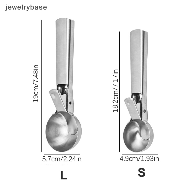 [jewelrybase] Ice Cream Scoops Stainless Steel Penggali Es Krim Anti Lengket Alat Sendok Es Krim Butik