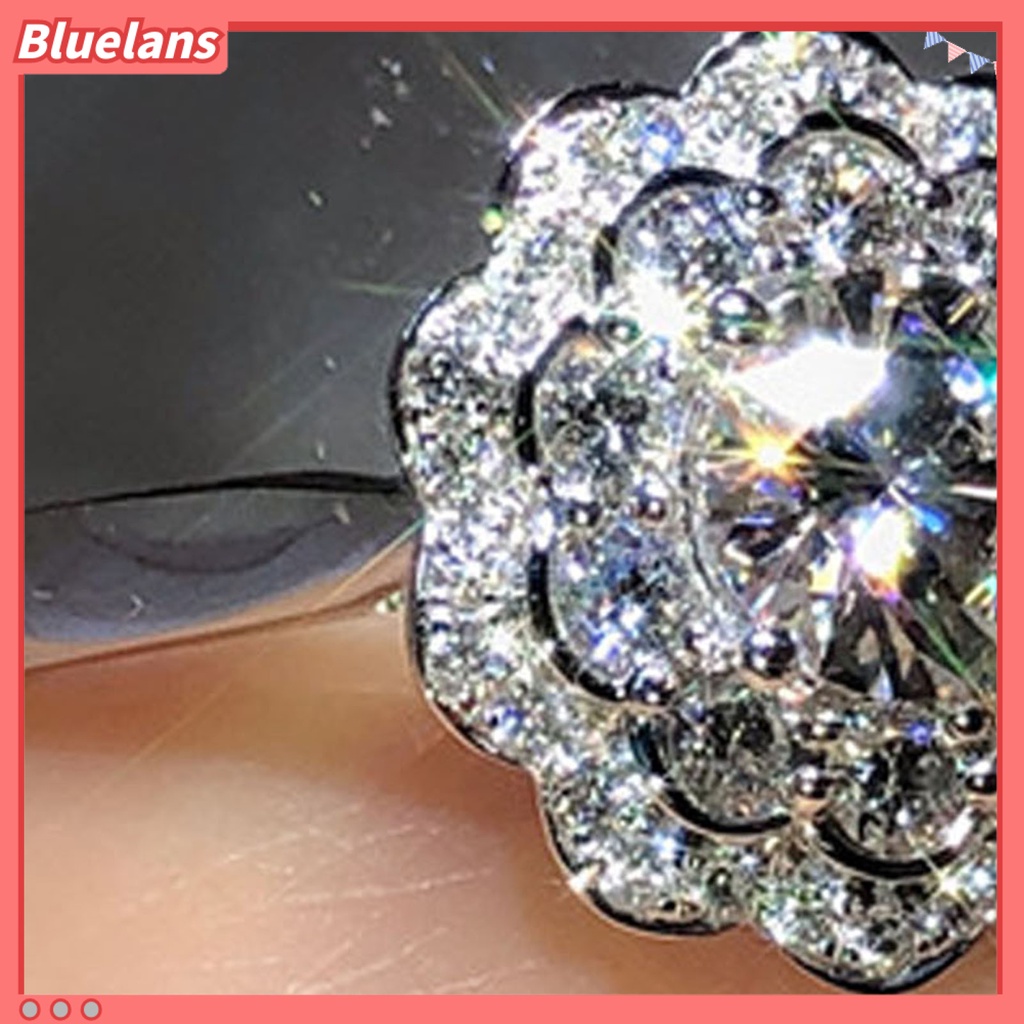 [BLS] Cincin Wanita Bersinar Hias Manis Cubic Zirconia Finger Ring Untuk Pesta