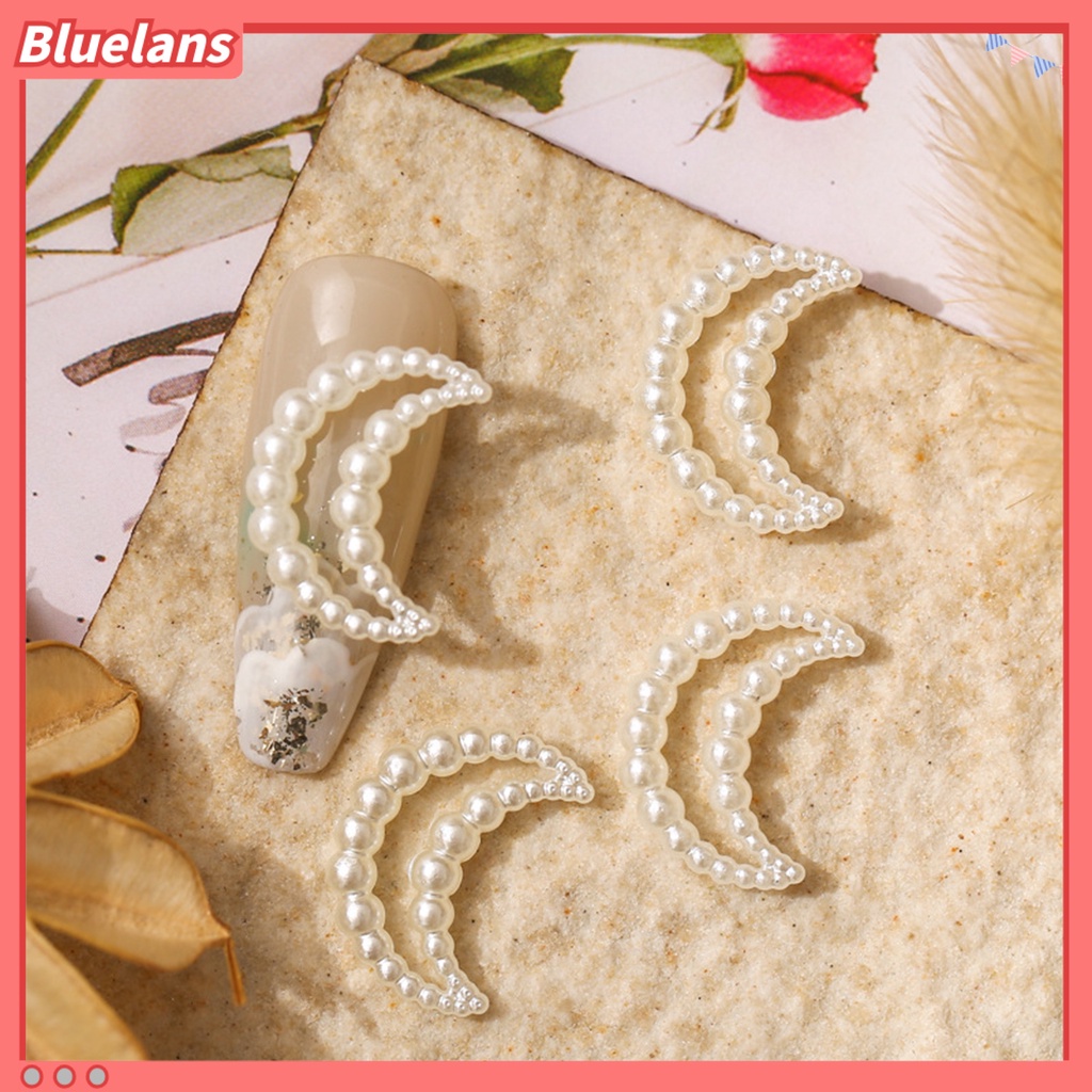 [BLM] 50 Pcs Mutiara Dekorasi Kuku Busur /Cinta Hati/Star Putih Mini Bulat Manik-Manik Indah Fashion DIY Nail Art Aksesoris Nail Art Pesona Ponsel Case Dekorasi Perlengkapan Kuku