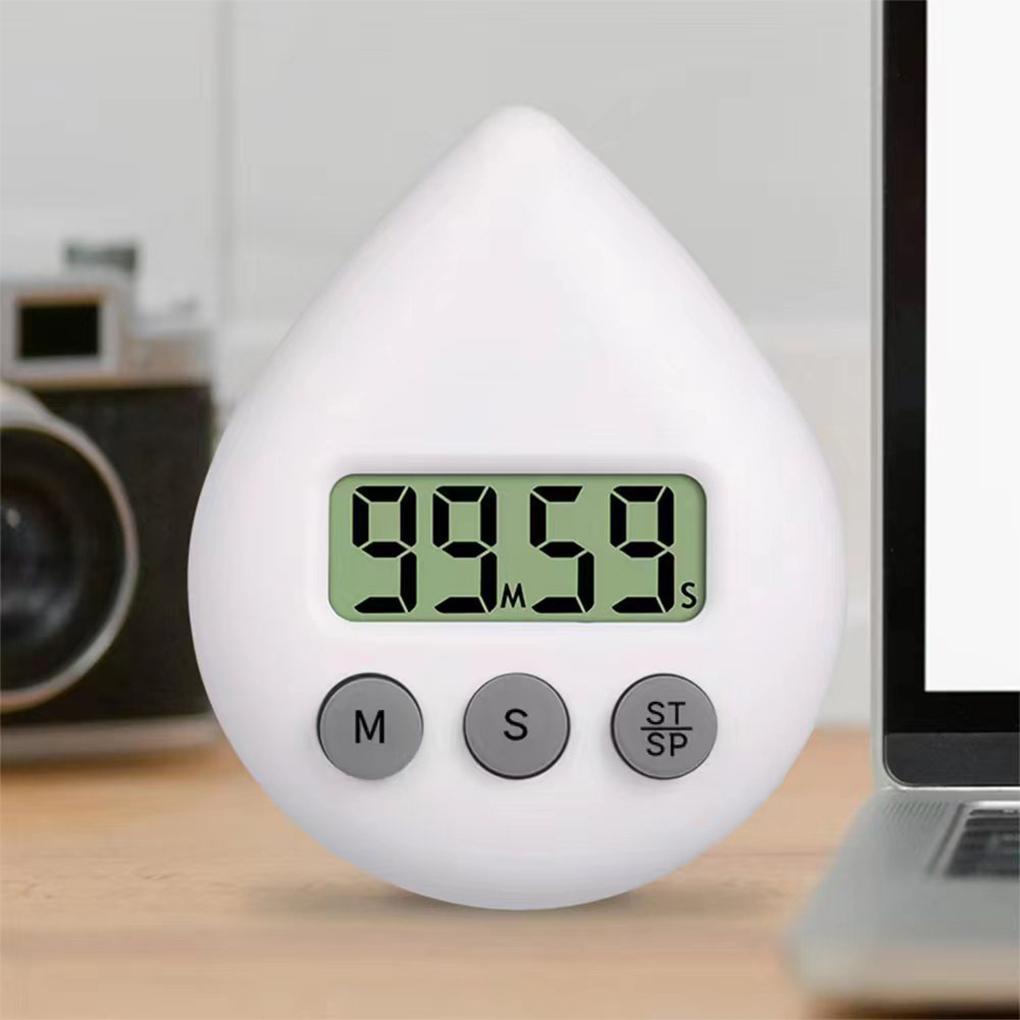 Water Drop Electronic Sucker Digital Timer Belajar Stopwatch Display Alarm Clock Shower Shop Perangkat Pengingat Rumah Hadiah
