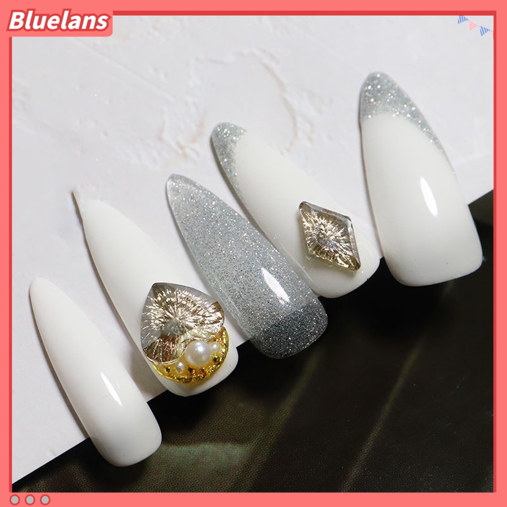 [BLM] Nail Glitter Transparan Indah Bersinar Rhombic Rhinestone Nail Dekorasi Untuk Salon Kecantikan