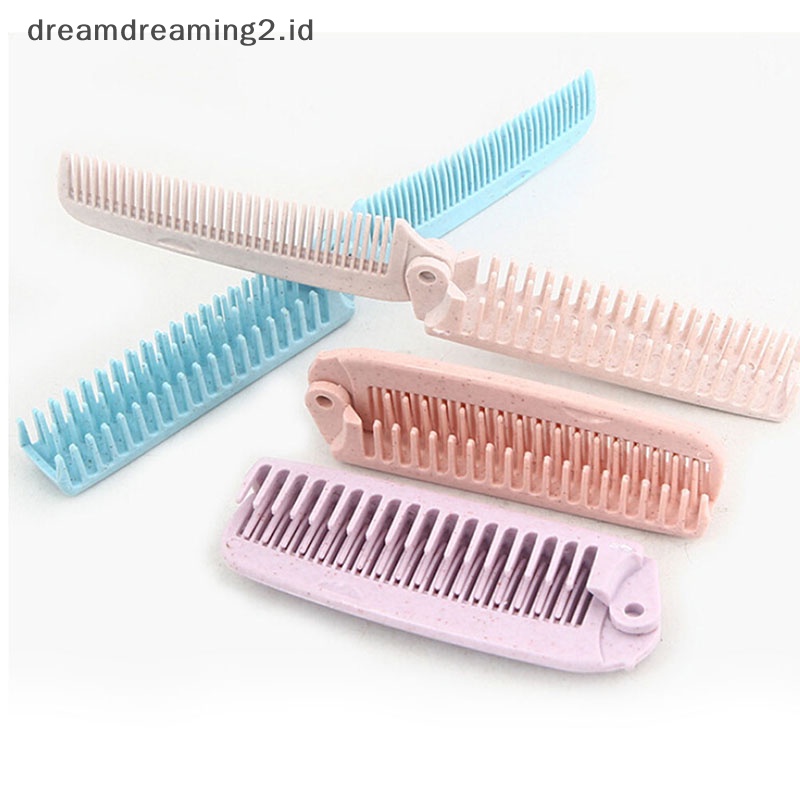 (drea) Hairdressing Sisir Lipat portable Sikat Rambut Saku travel Sisir anti Statis //