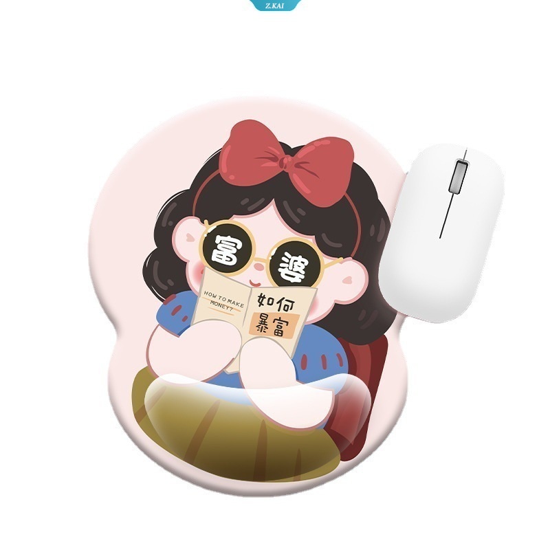 Kartun Karakter Animasi Lucu Perut Besar Tennie Weenie Silikon Pelindung Tangan Anak Perempuan Komputer Universal 3D Pelindung Pergelangan Tangan Mouse Pad Shake Shine Hot [ZK]