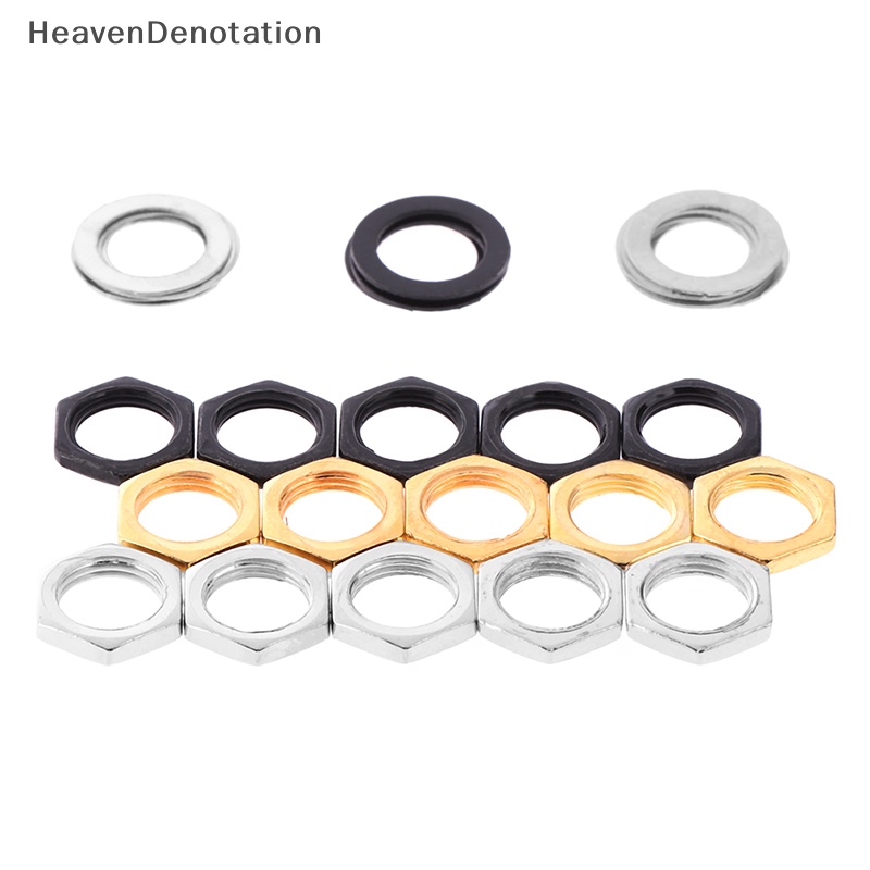 [HeavenDenotation] 5pcs output Gitar Listrik input jack socket Mur Pencuci Gasket part HDV