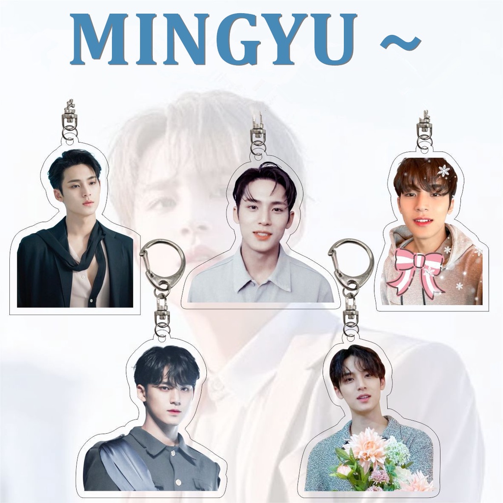 1pc SEVENTEEN Gantungan Kunci Akrilik THE8 MINGYU DK Key Ring Gantung