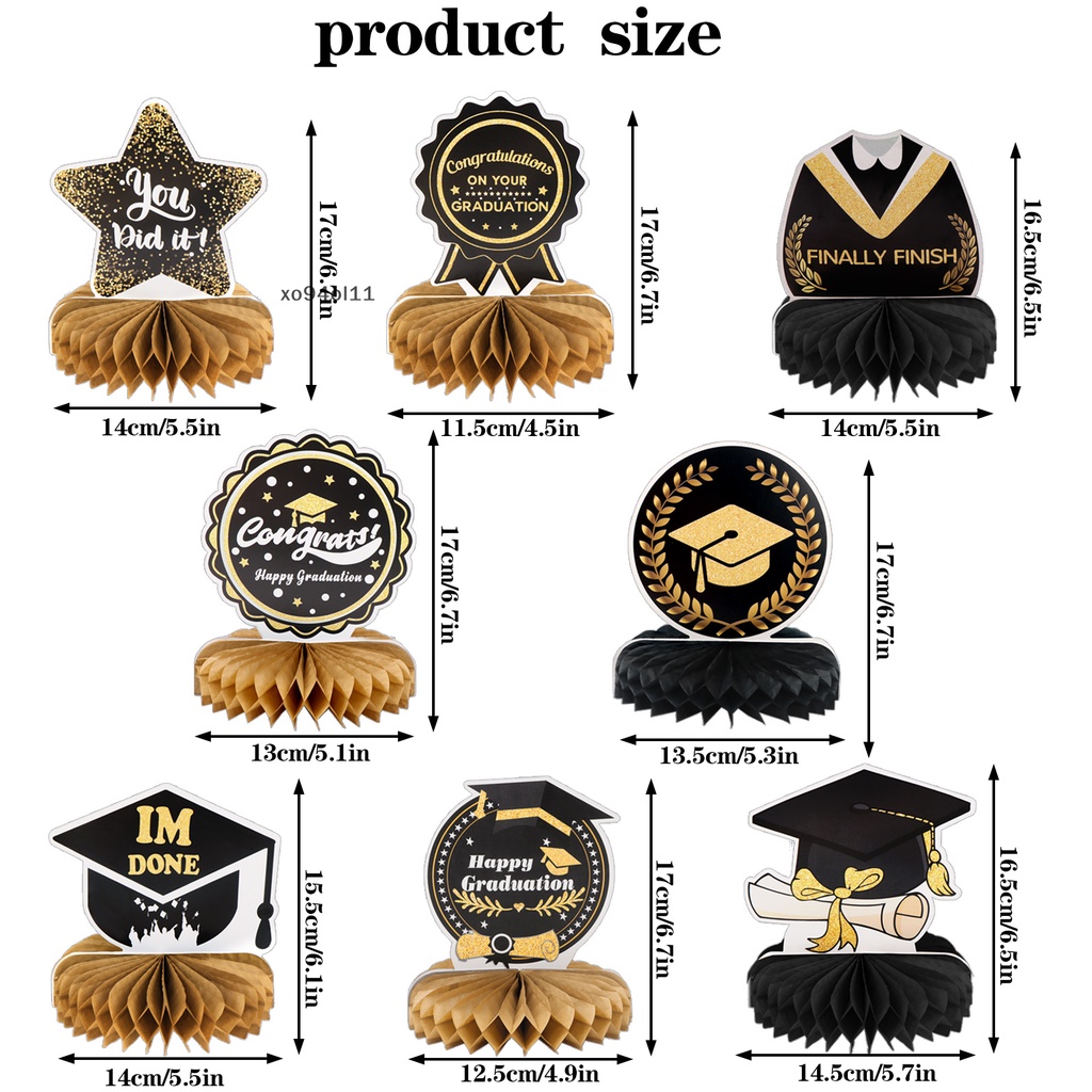 Xo 2022hiasan Pesta Wisuda Kelas 2022wisuda Honeycomb Centerpiece OL