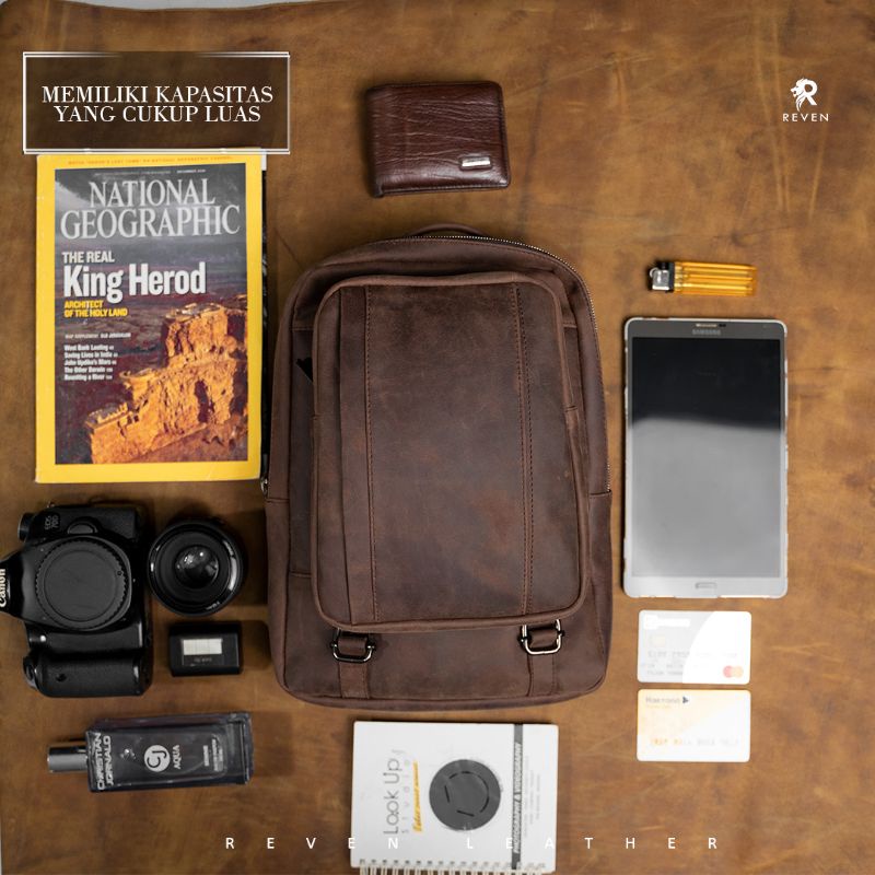 Waistbag Pria Kulit Asli Tas Selempang Reven Ammar Bag, Terbaru Branded dan Kekinian REVEN LEATHER