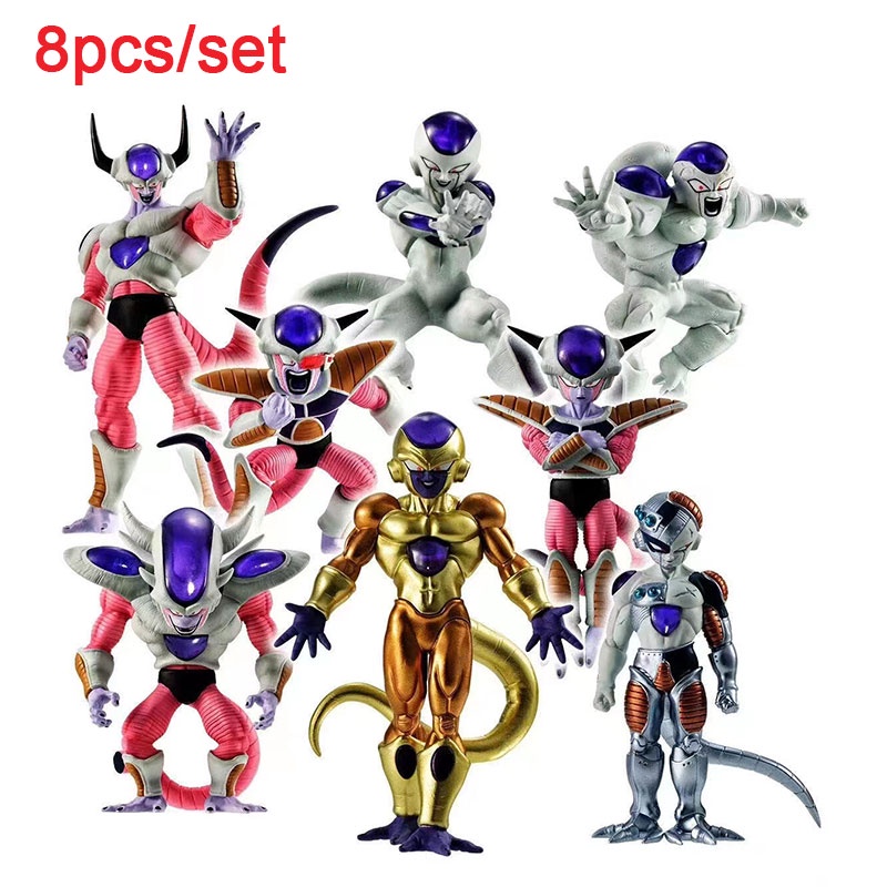 8pcs /Set Dragon Ball Z Frieza Figure Freezer Bentuk Ketiga Figurine PVC Action Figure Koleksi Model Mainan