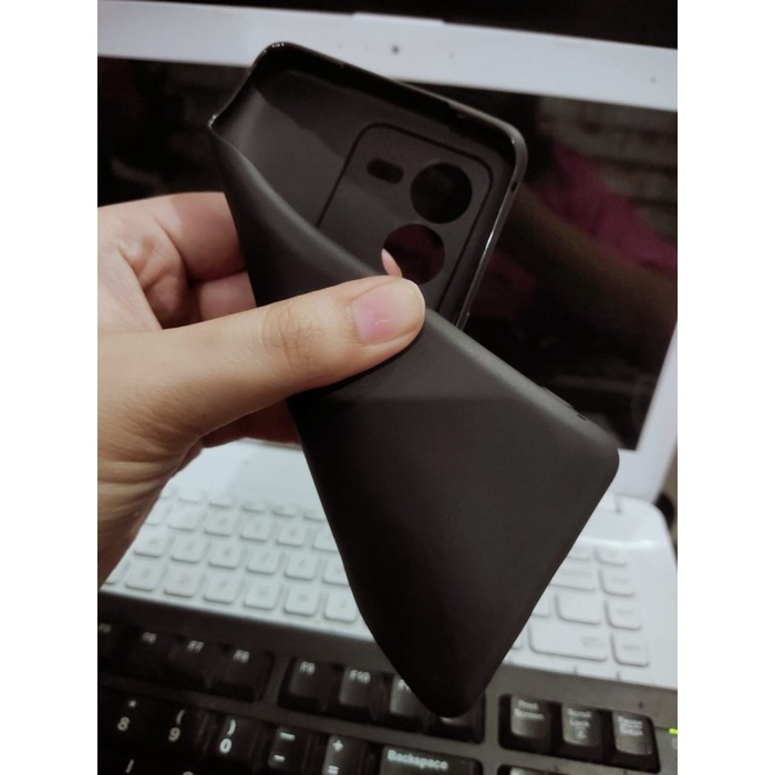 SoftCase Macaron BLACK Vivo Y36 5G/iQ00 Z7 5G/V20/V20SE/T1 5G/T1 Pro TPU Full Black