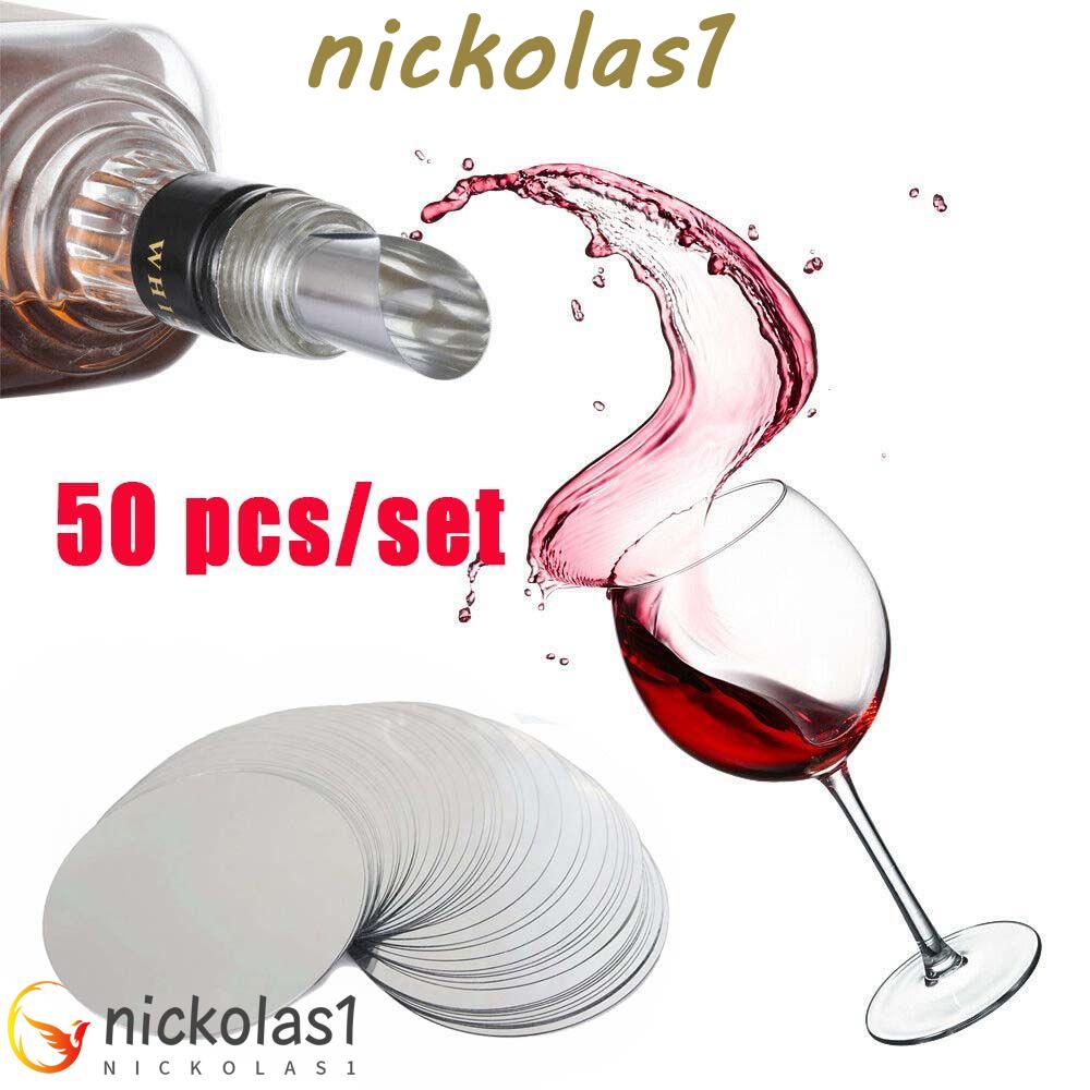 Nickolas1 Wine Pourer Portable Lipat Silver Untuk Pesta Pernikahan Drip-proof Wine Bottle Bar tools