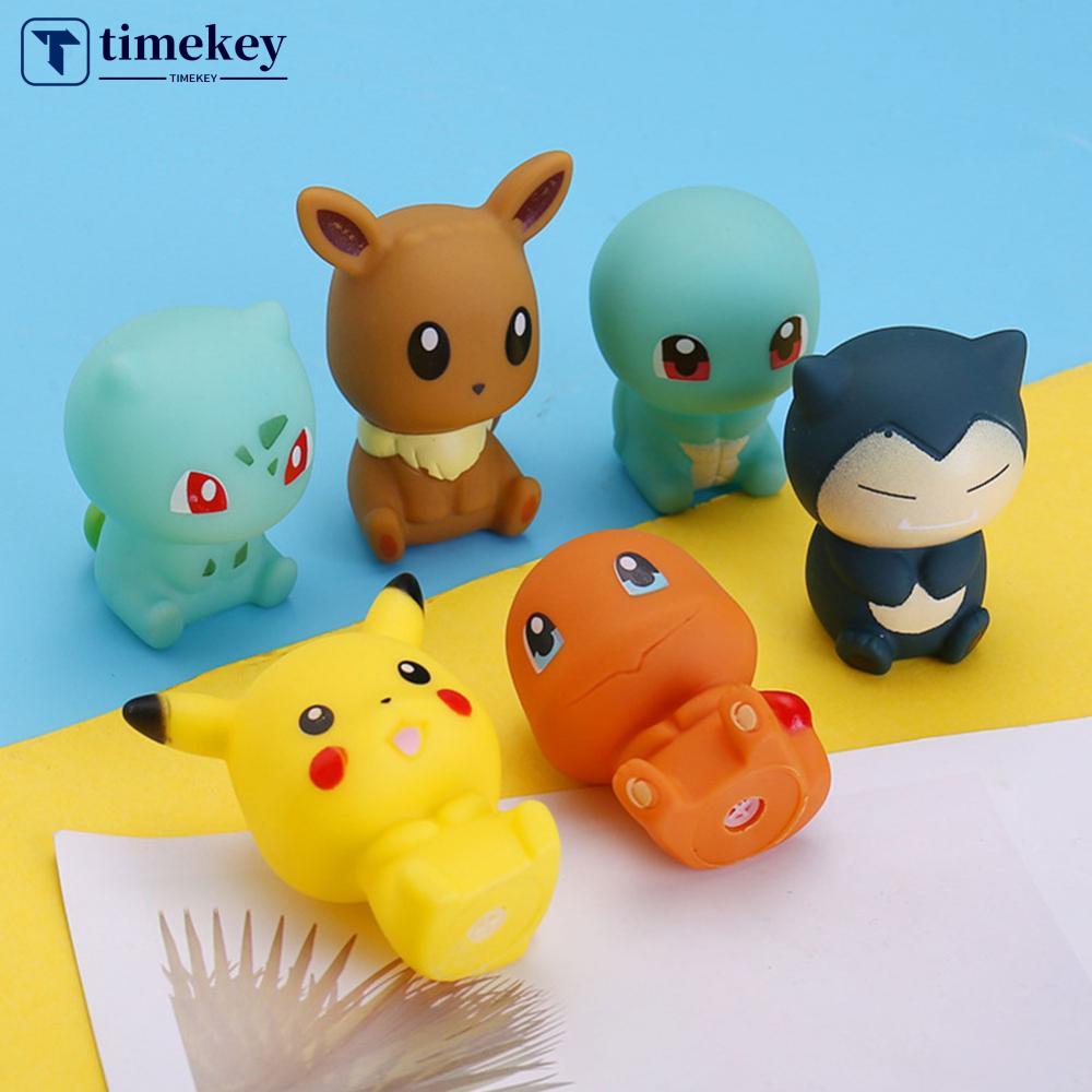 Timekey 1PC Pokemon Anime Pikachu Kartun Angka Vokal Mandi Mainan Untuk Anak Bayi Kamar Mandi Mainan Bathtub Mainan Baby Shower Mainan A6Y5