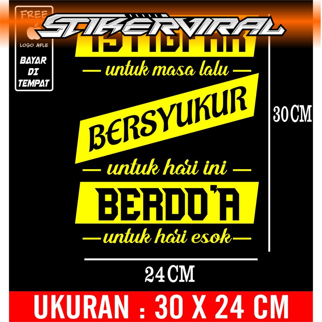Stiker mobil stiker kata kata Istigfar untuk masa lalu