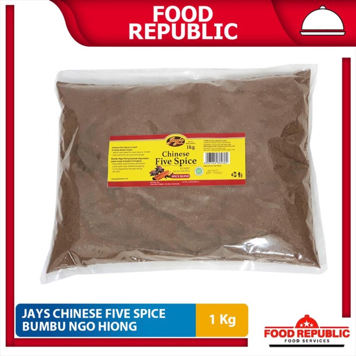 

N.E.W BUMBU NGO HIONG BUBUK 1 KG JAYS CHINESE FIVE SPICE BLEND NGOHIONG
