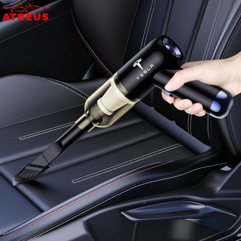 Tesla Model 3model Y S X Car Mini Vacuum Cleaner Handheld Portable Penyedot Debu Nirkabel Rechargeable
