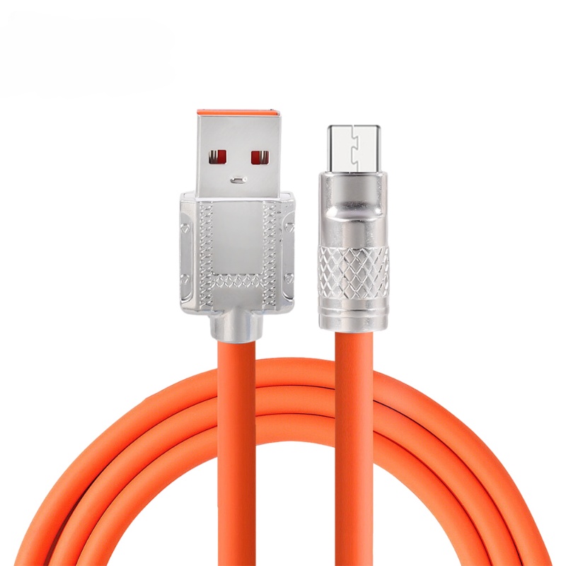 Kabel Data Port Aluminium Alloy 1m /1.5m /2m Universal Type-C/ Kabel Pengisian USB Ultrafast 120W/ Kabel Ponsel TPE Tahan Lama Aman