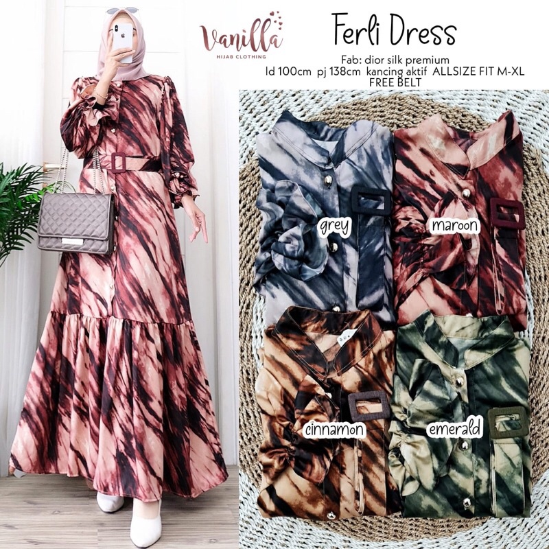 FERLI DRESS ORI VANILLA | Dior Silk Premium