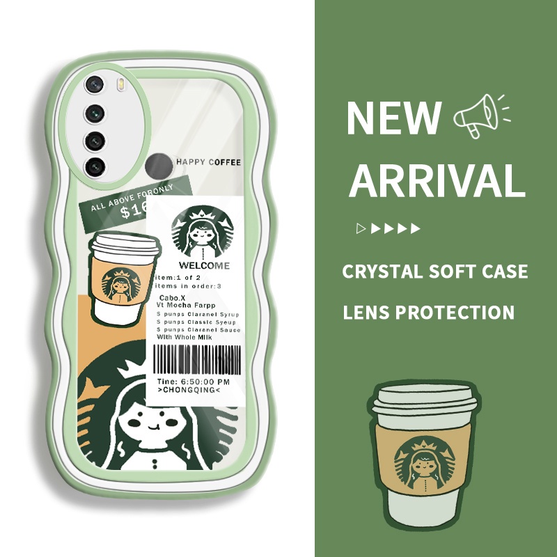 JSAYU Casing For Xiaomi For Redmi Note 8 2019 2021 Note 4 4X Note 9 10X 4G A1 Case hp Starbucks Girl