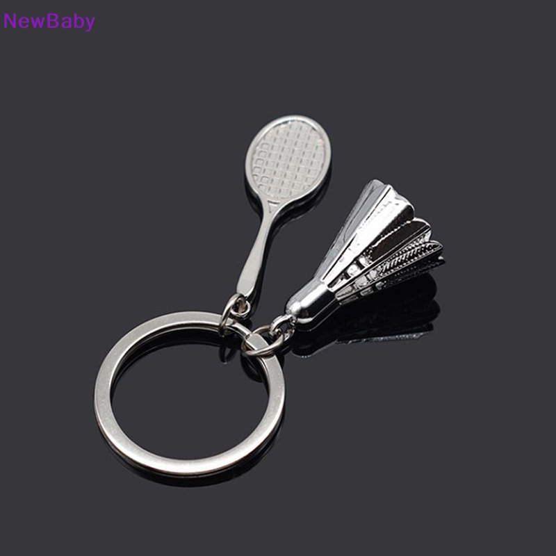 Newbaby Gaya Mode Baru Hadiah Kreatif Aksesoris Badminton Dan Raket Gantungan Kunci shuttlecock Gantungan Kunci key ring Untuk Hadiah Ulang Tahun ID