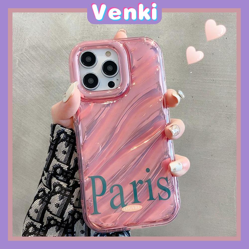 Venki - Untuk Iphone11 iPhone Case Laser Reflektif Transparan Casing Ponsel TPU Lembut Shockproof Airbag Telepon Alfabet Inggris Sederhana Kompatibel Dengan Iphone14 13 Pro Max 12 Pro Max7