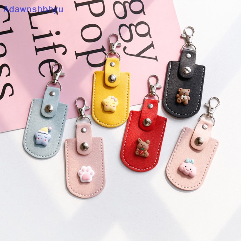 Adhyu 1Pc Warna Lucu Kulit Tempat Kartu Akses Dompet Fashion Mini Cards Cover ID