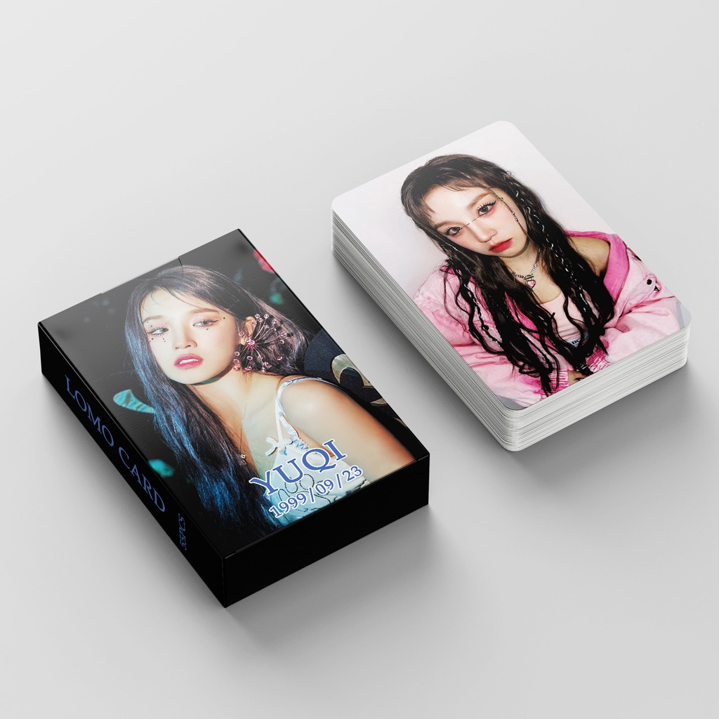 55pcs /box YUQI (G)I-DLE Photocards Album I FEEL Lomo Cards GIDLE Kpop Postcards