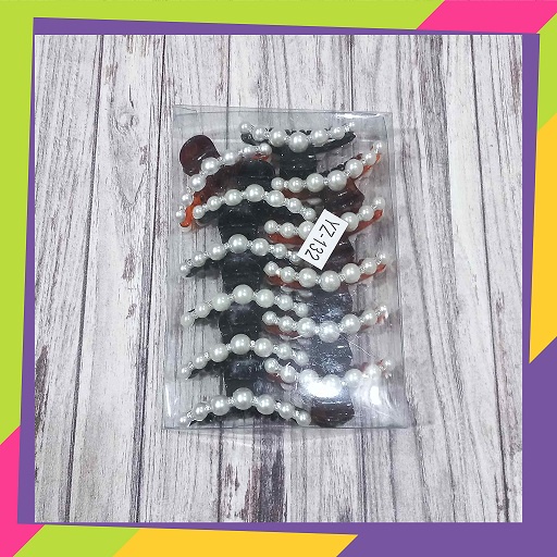 5063 / Paket usaha jepit rambut wanita motif Mutiara / Jedai rambut mutira