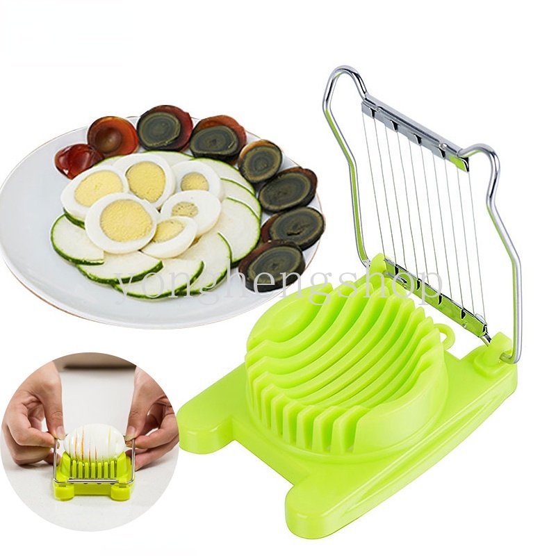 Multifungsi Stainless Steel Egg Slicer Chopper Lunch Meat Mushroom Fruit Cutter Manual Rebus Alat Pemotong Telur Anak Bento Maker Gadget Dapur