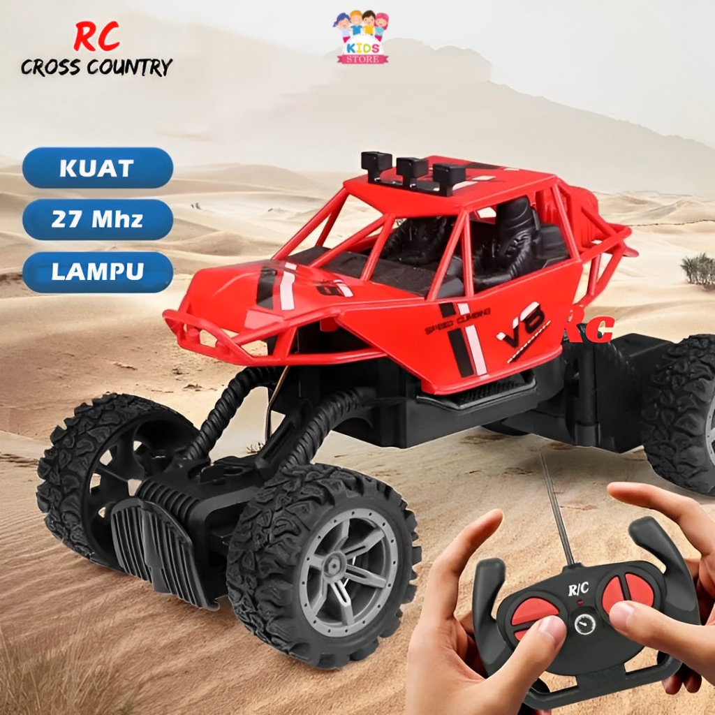 Mobil Jeep Monster Remote Control | Mainan Anak Laki Laki Mobil Mobilan RC X-Cross Country Climbing