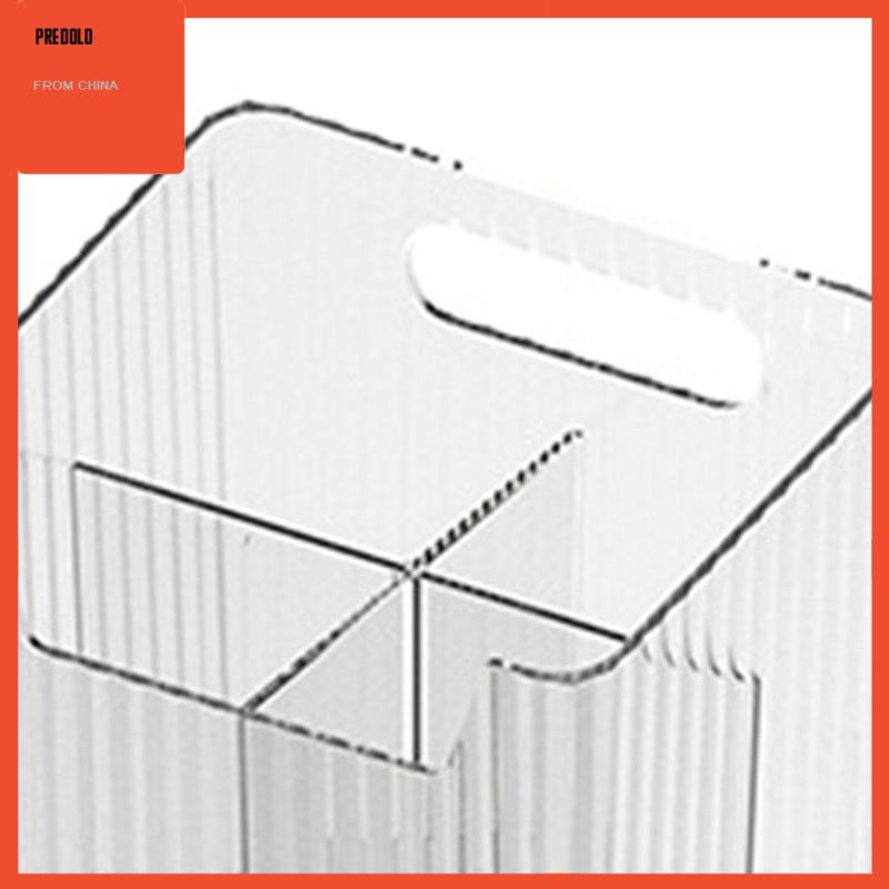 [Predolo] Kotak Penyimpanan Kamar Mandi Desain Grid Sekat Keranjang Hias Untuk Kamar Mandi Rumah