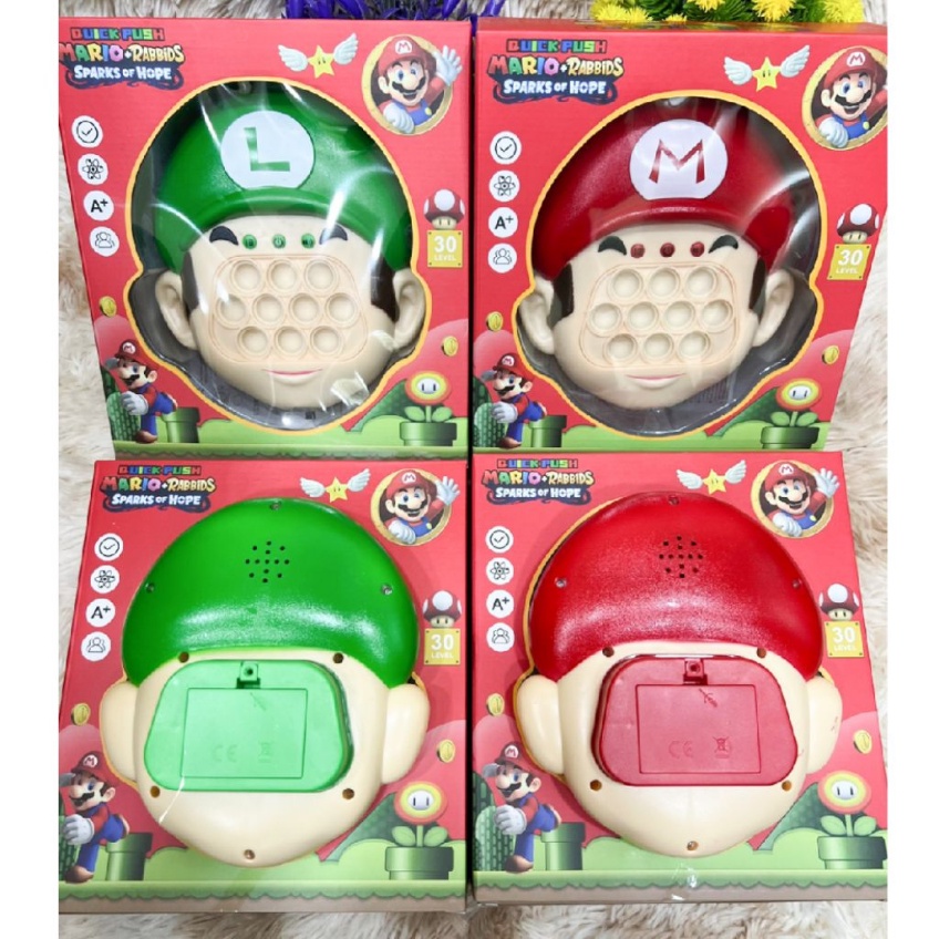 [Dalam Stok]mario Quick Push Game Console Pop It Bubbles Game Machine Mainan Edukasi Latihan Fokus Anak Memukul-A-Mole Mesin Game Puzzle Dekompresi Baru