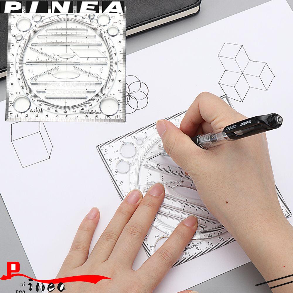 Penggaris Gambar Cepat Nanas Kualitas Tinggi Aksesoris Jahit Geometris Perlengkapan Kantor Sekolah