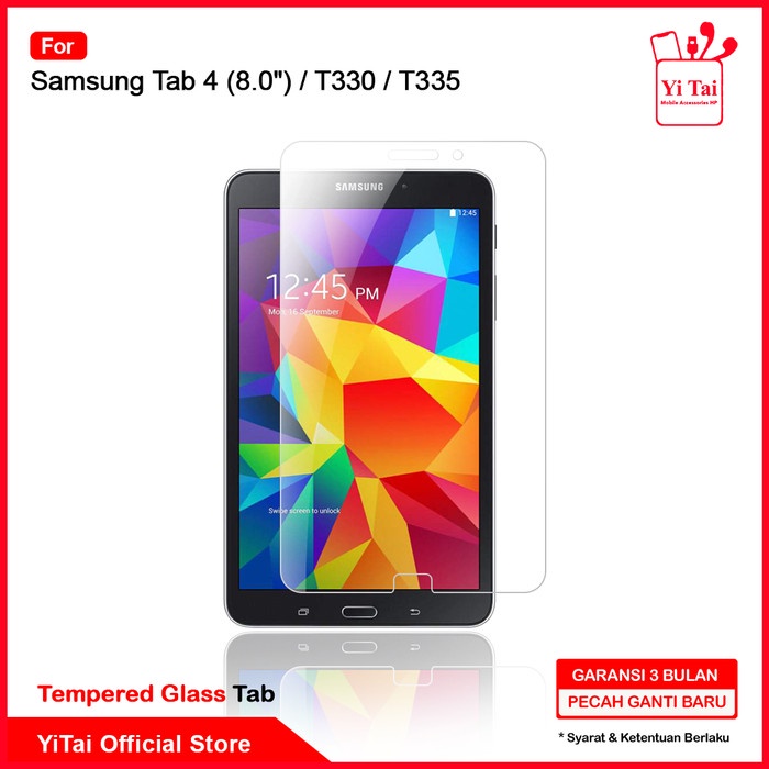 YITAI TAB Tempered Glass Clear Samsung Tab 4 8.0 Inci T330 T335