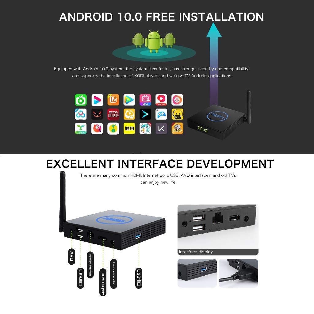 AKN88 - IMETBOX M3 MAX - Android 10 TV Box 4GB 128GB Full TV Channel ALT UBOX