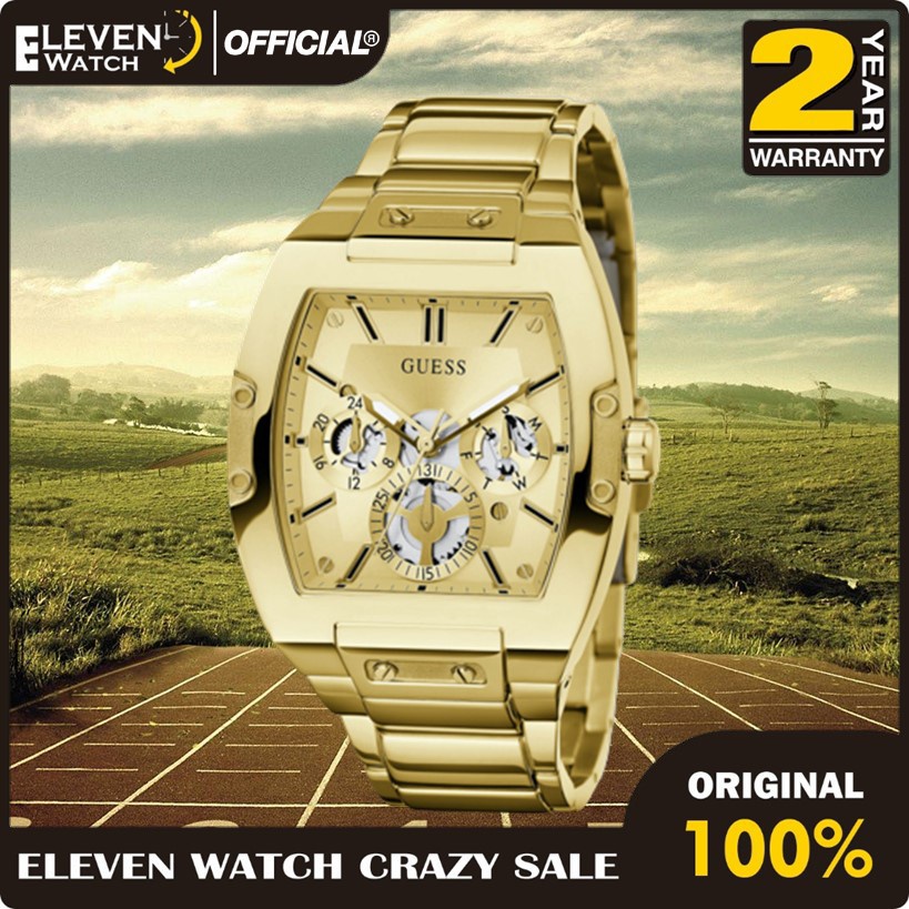 [Promo] Jam Tangan Pria Guess GW0456G2 Phoenix Gold Dial Gold Stainless Steel Strap  Garansi 2 Tahun