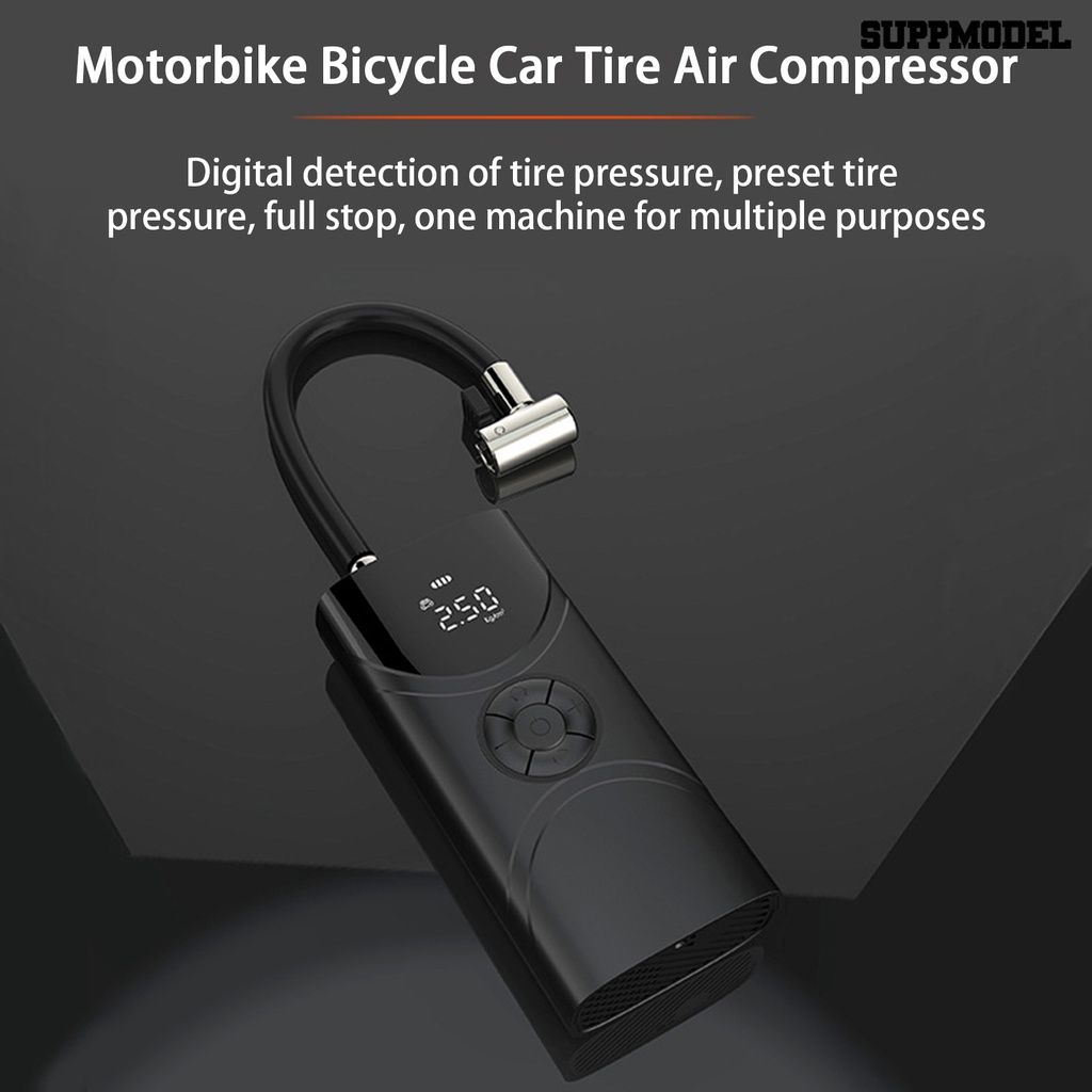 [SM] Tire Inflator Kompresor Angin Portable Dengan Lampu LED Pengukur Tekanan Digital 9000mAh 150PSI Tiupan Cepat Bola Kuat Motor Sepeda Mobil Ban Pompa Angin