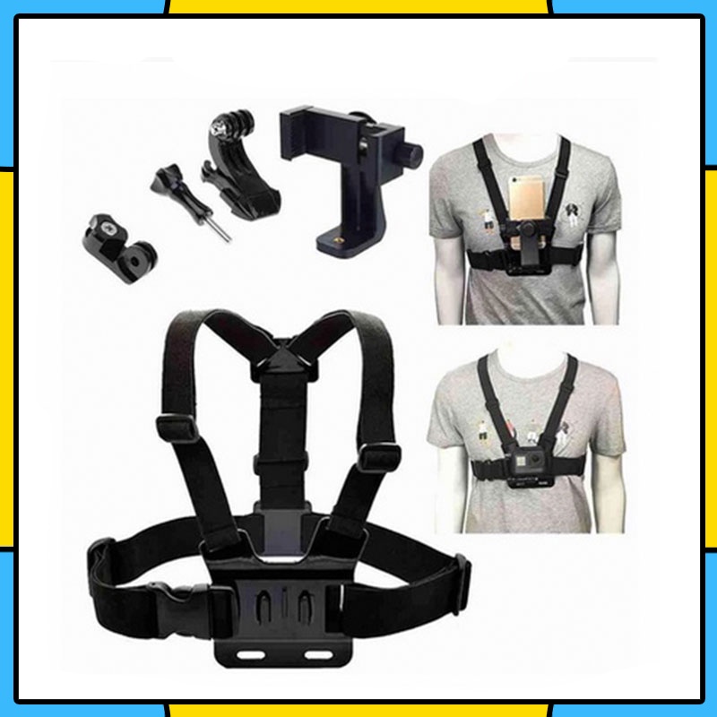 TreMa CHEST STRAP Mount Smartphone GoPro Hero Xiaomi BPro Action Cam Tali Strap Dudukan Dada Vlog HP