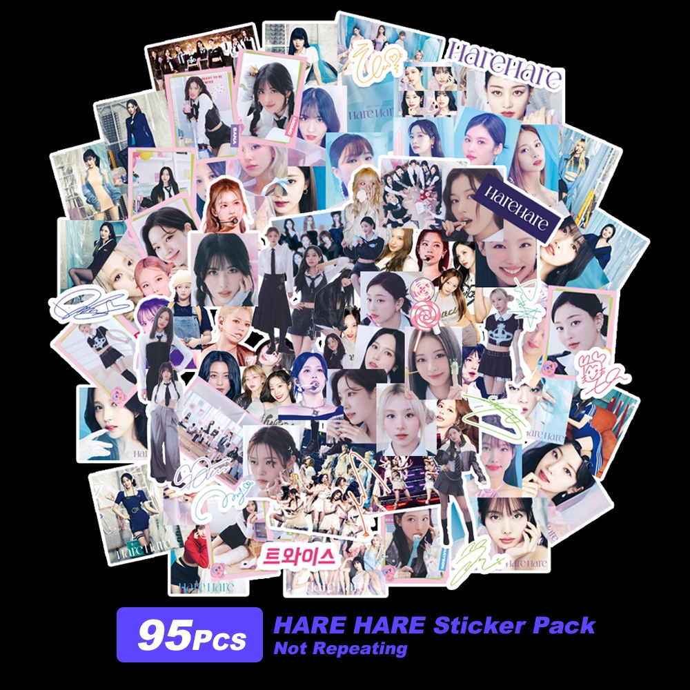 94-95pcs /set TXT TWICE Stiker Laptop Phone Luggage DIY Decor HARE HARE SWEET Pasta Tomorrow X Together