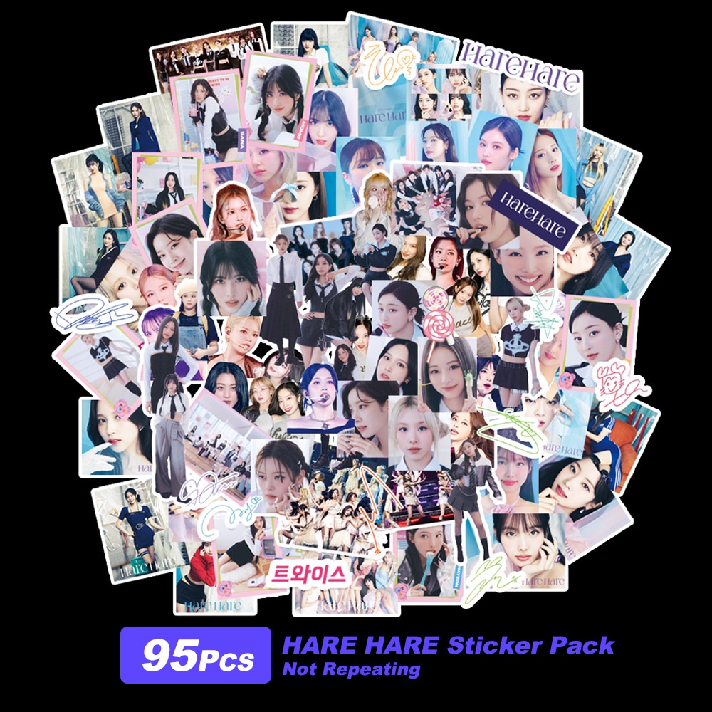 94-95pcs /set TXT TWICE Stiker Laptop Phone Luggage DIY Decor HARE HARE SWEET Pasta Tomorrow X Together