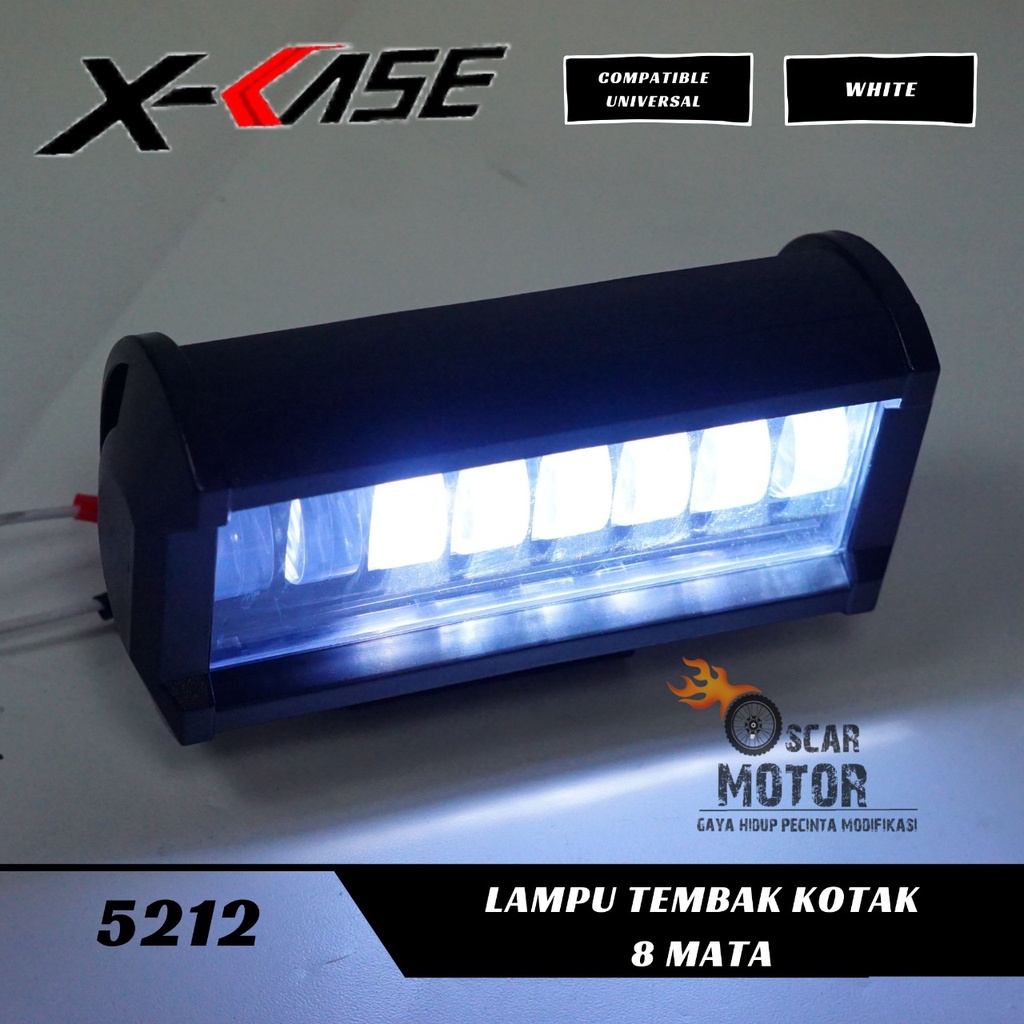 LAMPU TEMBAK SOROT LED BAR ANGEL EYES 8 LENSA 2D 3D LAMPU KANBUT FLOGLAMP MODEL DAYMAKER UNIVERSALTERANG LAMPU KOTAK HI LO XCASE 5212