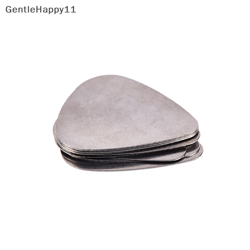 Gentlehappy 10pcs bass guitar picks stainless steel Akustik Gitar Listrik plectrum 0.30mm id