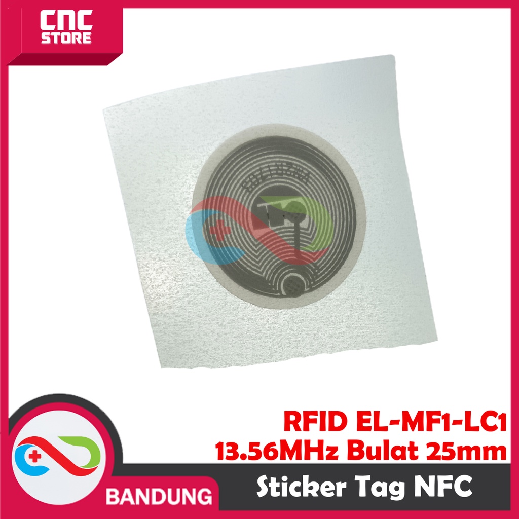 RFID EL-MF1-LC1  13.56MHz 1K Label Sticker Tag NFC Stiker 13.56 MHz 25mm BULAT ROUND