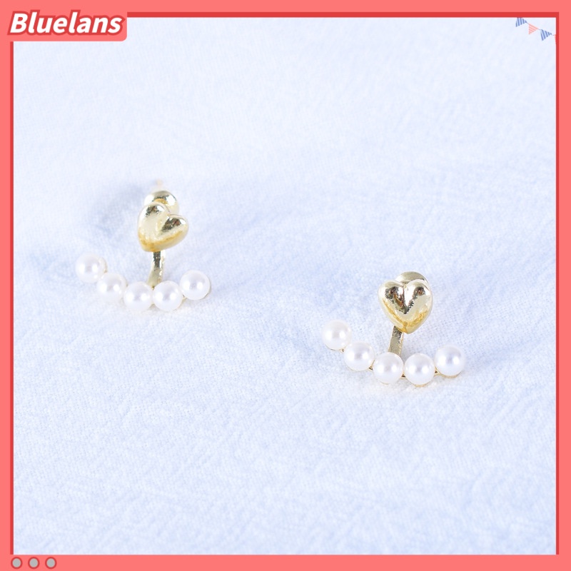 [BLS] Sepasang Anting Mutiara Dengan Cinta Hati, Trendi, Mewah Ringan, Anting high-end, Anting Temperamen Unik Untuk Wanita