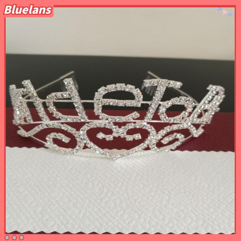 [BLS] Mahkota Pengantin Huruf Bride tobe crown Bando Kristal