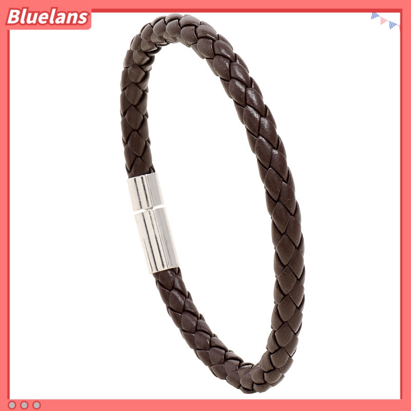 [BLS] Pu Braided Leather Bracelet Hand Decoration Gaya Korea Kasual Semua Pertandingan Perhiasan Siswa