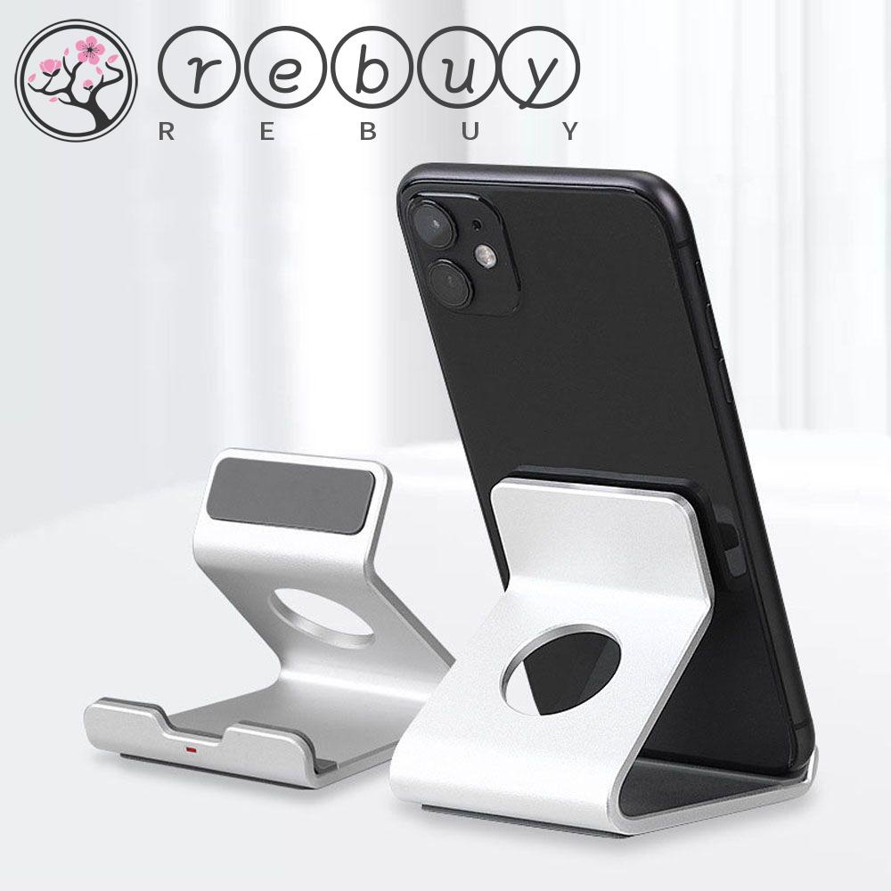 Rebuy Holder Ponsel Paduan Aluminium Dapat Dilipat Desktop Ponsel Stand Desktop Adjustable Tablet Holder