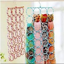 Hanger unik untuk gantung jilbab Syal Belt 24 lubang gantungan