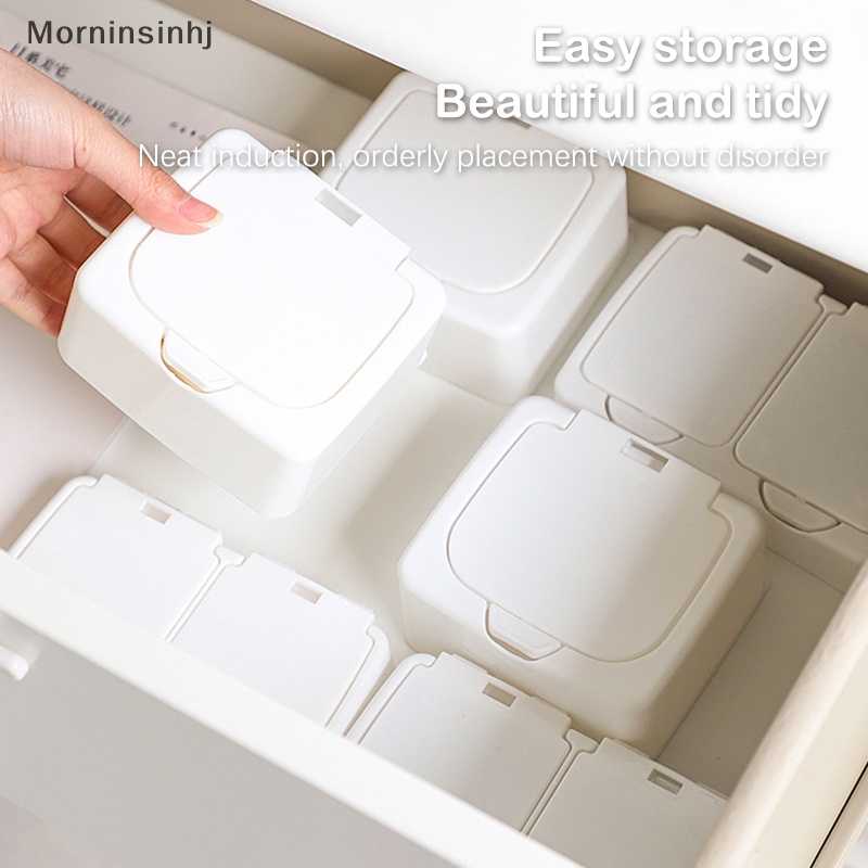 Mornin White Storage Box Desktop Organizer Kapasitas Besar Kartu Pos Stiker Box Subpaket Holder id