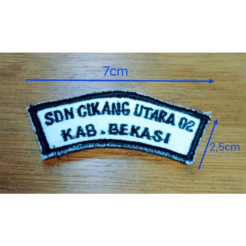 Bordir bordir lokasi sekolah bet badge lokasi sekolah emblem custombisa pesan satuan