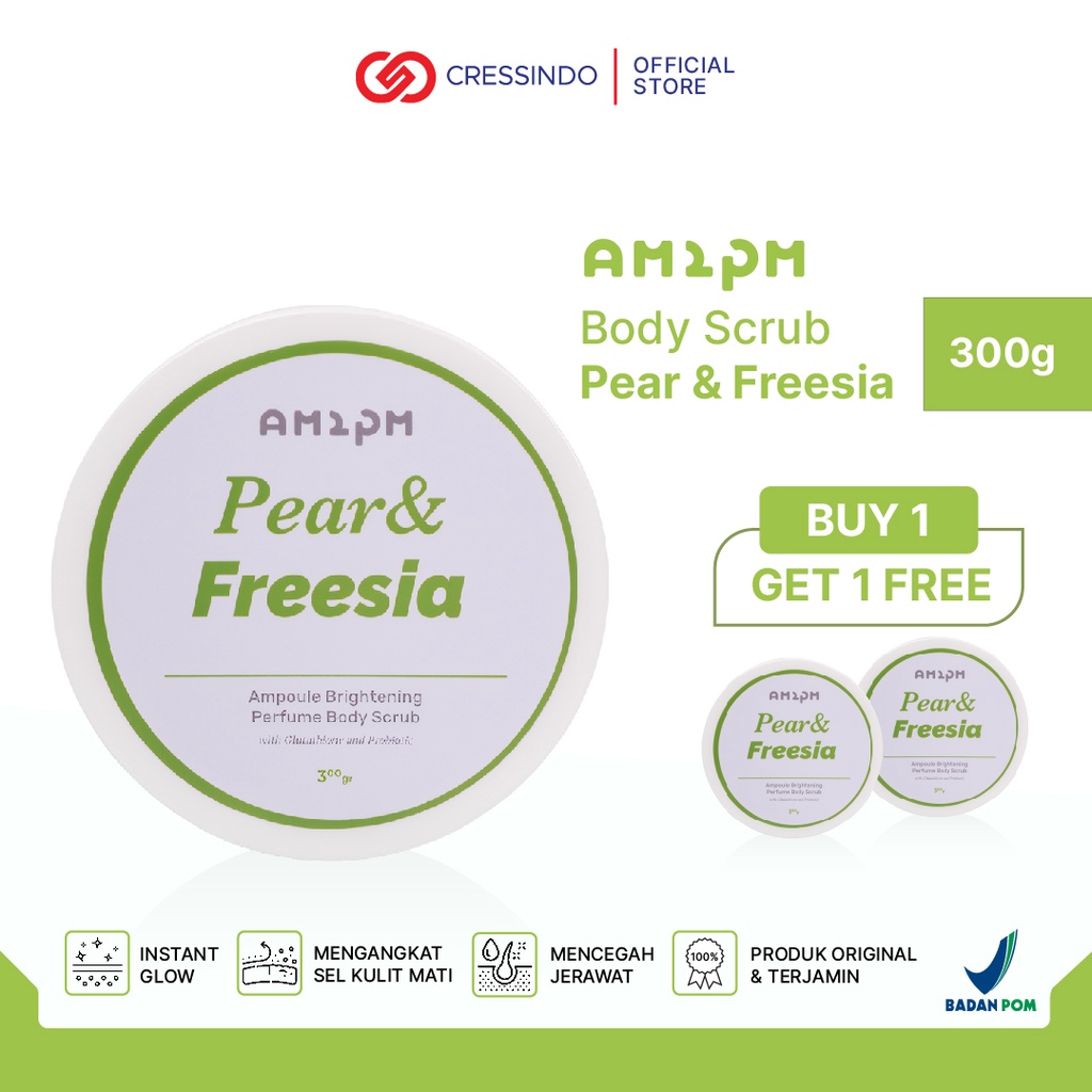 AM2PM Lulur mandi Pear &amp; Freesia 300gr