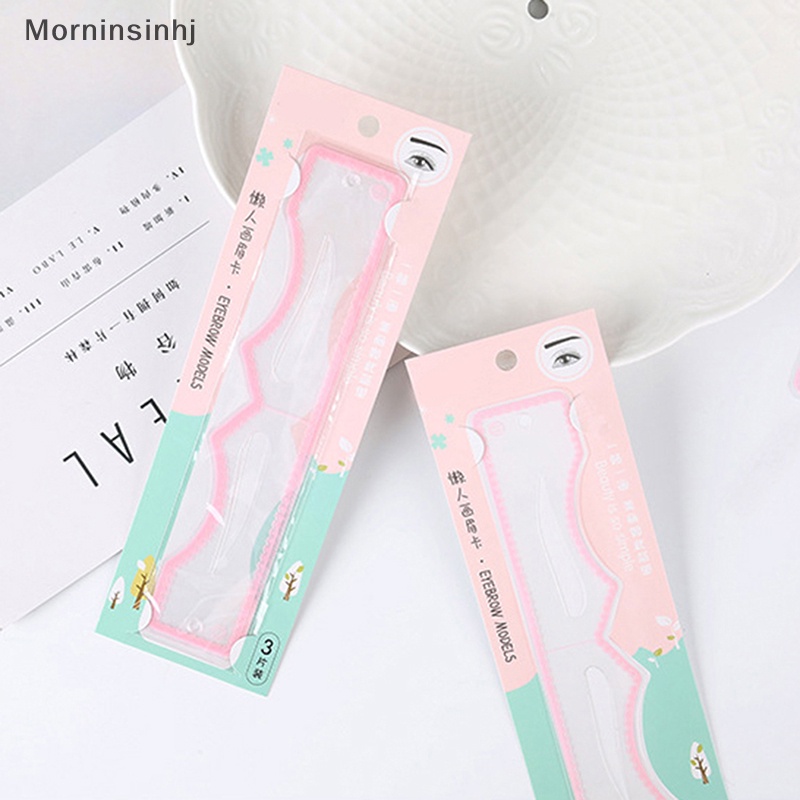 Mornin 3Pcs Portable Satu Langkah Stempel Alis Shaping Kit Alat Makeup Definer Alis id